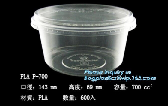 PLA compostabale Cup, PET Cup, PP Cup, PS Top Snack Cup Straw, Food Takeout Box, Salad Plastic Bowl Pulp