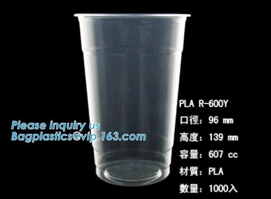 PLA compostabale Cup, PET Cup, PP Cup, PS Top Snack Cup Straw, Food Takeout Box, Salad Plastic Bowl Pulp