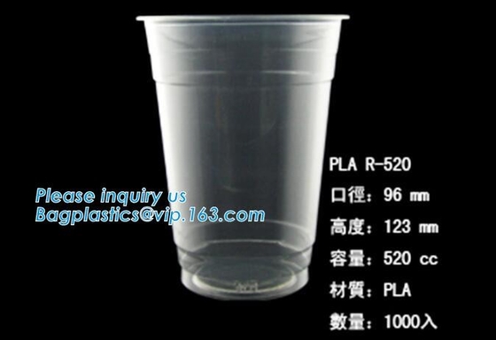 PLA compostabale Cup, PET Cup, PP Cup, PS Top Snack Cup Straw, Food Takeout Box, Salad Plastic Bowl Pulp