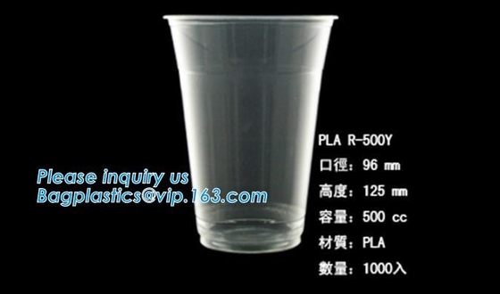 PLA compostabale Cup, PET Cup, PP Cup, PS Top Snack Cup Straw, Food Takeout Box, Salad Plastic Bowl Pulp