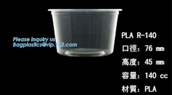 PLA compostabale Cup, PET Cup, PP Cup, PS Top Snack Cup Straw, Food Takeout Box, Salad Plastic Bowl Pulp