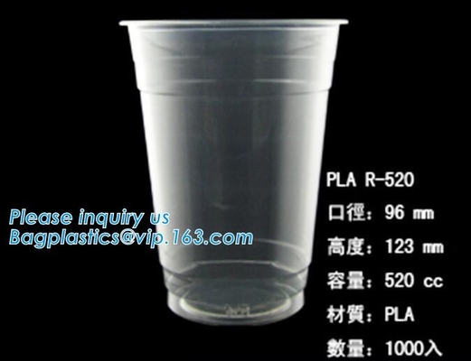 PLA compostabale Cup, PET Cup, PP Cup, PS Top Snack Cup Straw, Food Takeout Box, Salad Plastic Bowl Pulp