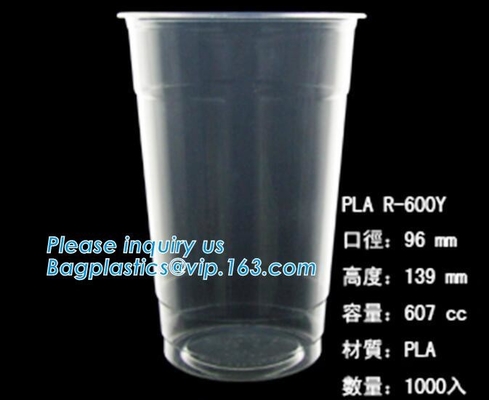 PLA compostabale Cup, PET Cup, PP Cup, PS Top Snack Cup Straw, Food Takeout Box, Salad Plastic Bowl Pulp