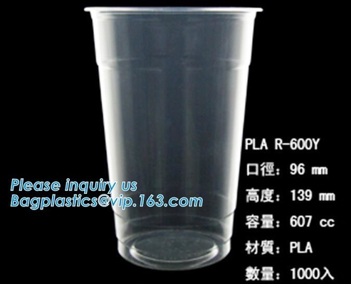 PLA compostabale Cup, PET Cup, PP Cup, PS Top Snack Cup Straw, Food Takeout Box, Salad Plastic Bowl Pulp