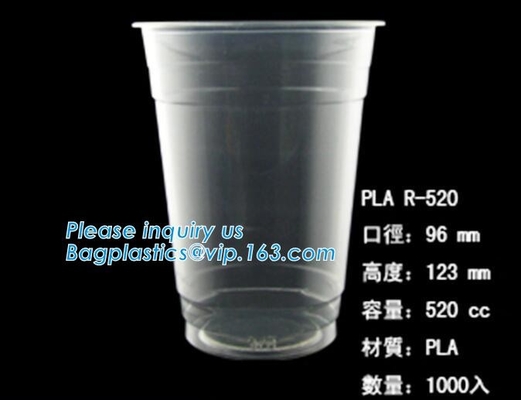 PLA compostabale Cup, PET Cup, PP Cup, PS Top Snack Cup Straw, Food Takeout Box, Salad Plastic Bowl Pulp