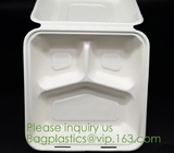 Biodegradable, Sugar Cane, Sugarcane Bamboo Pulp, Bento Box, Bagasse Food Container, Take Out Box, Plates &amp; Bowls