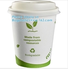 Eco-friendly, Blodegradable, Compostable, PLA Lined Disposable Hot Cold Beverage Cup Set, Cafe, Shops, Kiosk