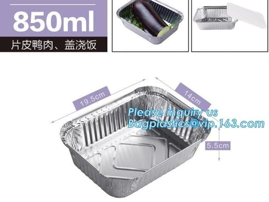 Free Sample, tin storage, Take Out Disposable Food Packaging Airline Foil Container, Compartment Takeaway Box
