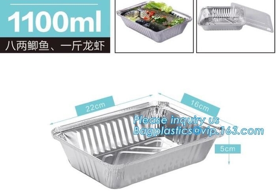 Free Sample, tin storage, Take Out Disposable Food Packaging Airline Foil Container, Compartment Takeaway Box