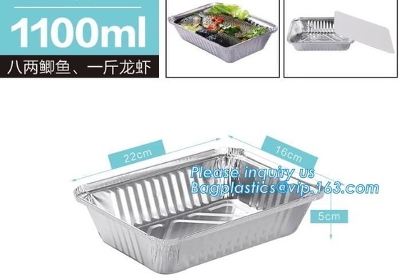 Free Sample, tin storage, Take Out Disposable Food Packaging Airline Foil Container, Compartment Takeaway Box