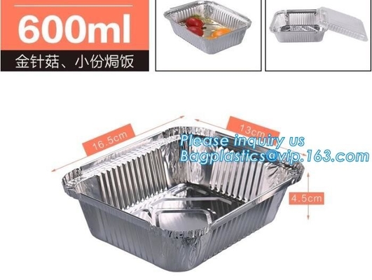 Free Sample, tin storage, Take Out Disposable Food Packaging Airline Foil Container, Compartment Takeaway Box