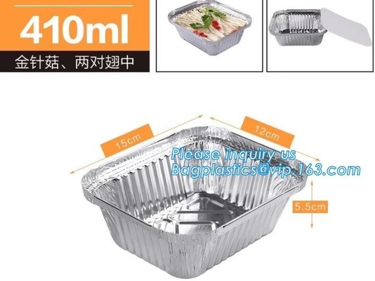 Free Sample, tin storage, Take Out Disposable Food Packaging Airline Foil Container, Compartment Takeaway Box