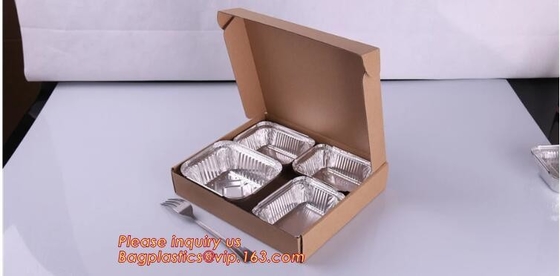 Free Sample, tin storage, Take Out Disposable Food Packaging Airline Foil Container, Compartment Takeaway Box