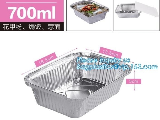 Free Sample, tin storage, Take Out Disposable Food Packaging Airline Foil Container, Compartment Takeaway Box