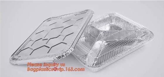 Free Sample, tin storage, Take Out Disposable Food Packaging Airline Foil Container, Compartment Takeaway Box