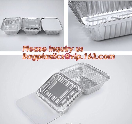 Free Sample, tin storage, Take Out Disposable Food Packaging Airline Foil Container, Compartment Takeaway Box