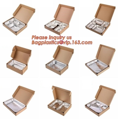 Free Sample, tin storage, Take Out Disposable Food Packaging Airline Foil Container, Compartment Takeaway Box