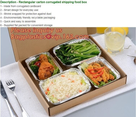 Free Sample, tin storage, Take Out Disposable Food Packaging Airline Foil Container, Compartment Takeaway Box