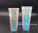 U Shaped Creative Disposable Glitter Cup, Beverage Juice Coffee Tea Takeaway Cups, Milk Shake Smoothie