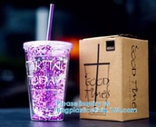 Sequin Double Layer Water Bottle Glitter Cup Heat Cold Insulation Party Home Wedding Thanksgiving Birthday