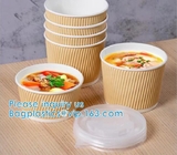 Eco Friendly, Oil Resistant, Salad Soup Rice Noodles Bowl, Bamboo Pulp, Disposable, Kraft Paper Bowl Lid