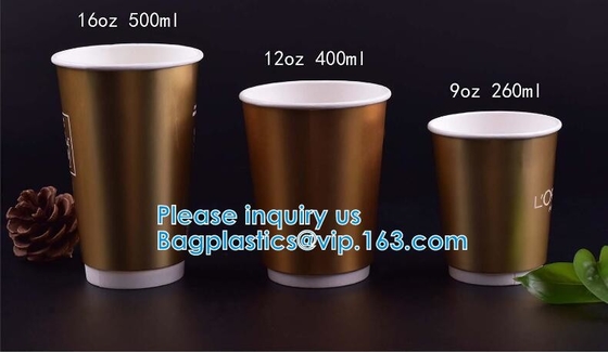 Gold Foil Christmas Drinkware Holiday Party Supplies, Xmas Disposable Paper Cup, Xmas Holiday Supplies