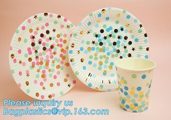 Party Supplies Plate, Cups, Spoons, Fork, Napkins, Dinner Set, Paper And Plastic Dinnerware Set, Tableware