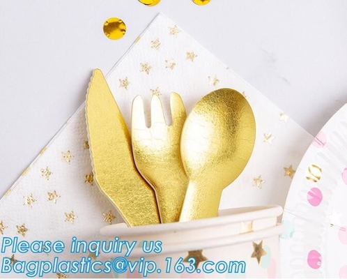 Party Supplies Plate, Cups, Spoons, Fork, Napkins, Dinner Set, Paper And Plastic Dinnerware Set, Tableware