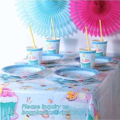 Party Supplies Plate, Cups, Spoons, Fork, Napkins, Dinner Set, Paper And Plastic Dinnerware Set, Tableware