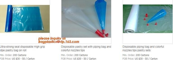 Biodegradable Pastry Piping Bags, Cake Decorating Bags, Baking Cookies Candy Supplies Kits,  Icing Bags