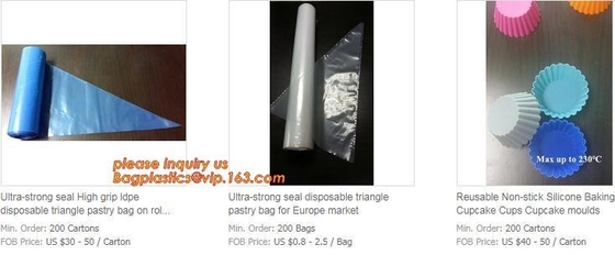 Biodegradable Pastry Piping Bags, Cake Decorating Bags, Baking Cookies Candy Supplies Kits,  Icing Bags