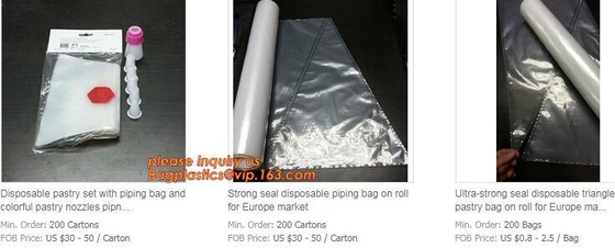 Biodegradable Pastry Piping Bags, Cake Decorating Bags, Baking Cookies Candy Supplies Kits,  Icing Bags