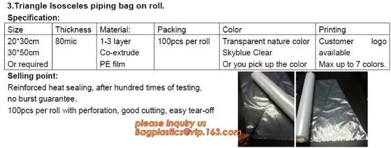 Biodegradable Pastry Piping Bags, Cake Decorating Bags, Baking Cookies Candy Supplies Kits,  Icing Bags