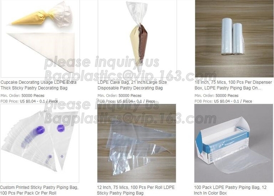 Biodegradable Pastry Piping Bags, Cake Decorating Bags, Baking Cookies Candy Supplies Kits,  Icing Bags