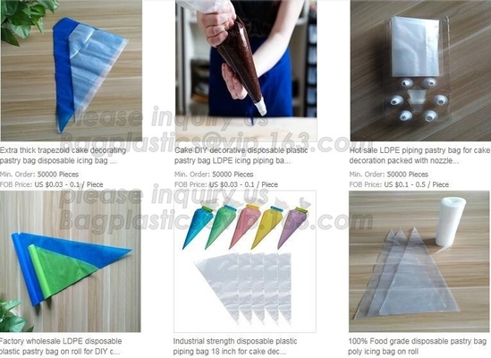 Biodegradable Pastry Piping Bags, Cake Decorating Bags, Baking Cookies Candy Supplies Kits,  Icing Bags