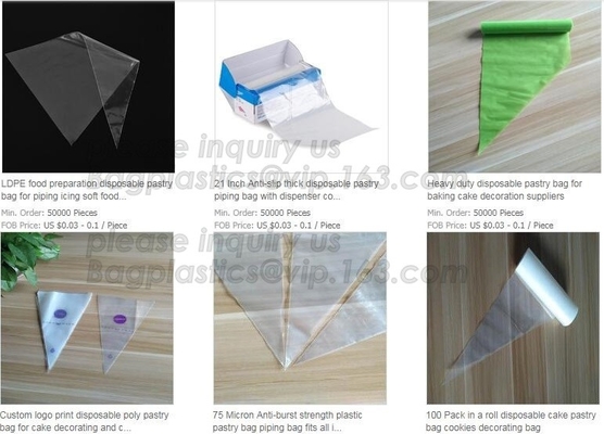 Biodegradable Pastry Piping Bags, Cake Decorating Bags, Baking Cookies Candy Supplies Kits,  Icing Bags