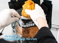 Biodegradable Stand Up Anti-Fog Hot Roast Chicken Zipper Bag Microwave Rotisserie Chicken Bag With Handle