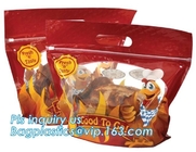 Slider Resealable Zipper, Doypack, Roast Chicken Stand Up Pouch With Vent Hole, Bottom Gusset Self Standing