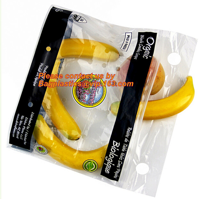 Slider Zipper Fruit Vegetable Bags, Customizable Stand Up With Handle Packing Bag, Fruits Storage Packaging