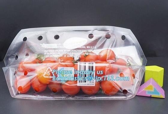 Fruit Packing Bags For Grapes Banana Vegetables Stand Up Plastic Food Bags, Stand Up Zipper Bag