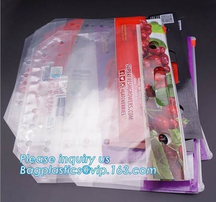 Fruit Packing Bags For Grapes Banana Vegetables Stand Up Plastic Food Bags, Stand Up Zipper Bag