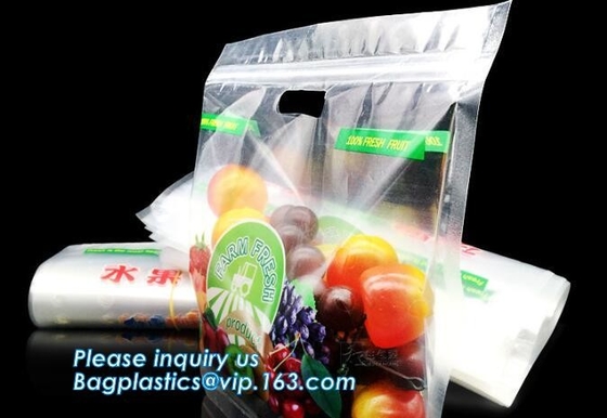 Vented Grape Pouch Bags, Vented Perforated Pepper Zipper Bags, Vented Apple Slider Bags, Air Hole Oranges Bags