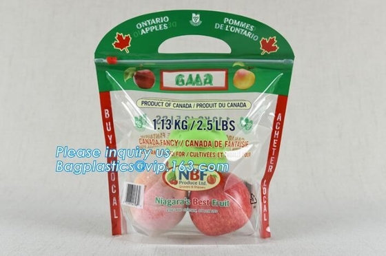 Vented Grape Pouch Bags, Vented Perforated Pepper Zipper Bags, Vented Apple Slider Bags, Air Hole Oranges Bags