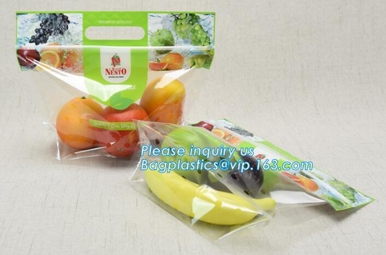 Vented Grape Pouch Bags, Vented Perforated Pepper Zipper Bags, Vented Apple Slider Bags, Air Hole Oranges Bags