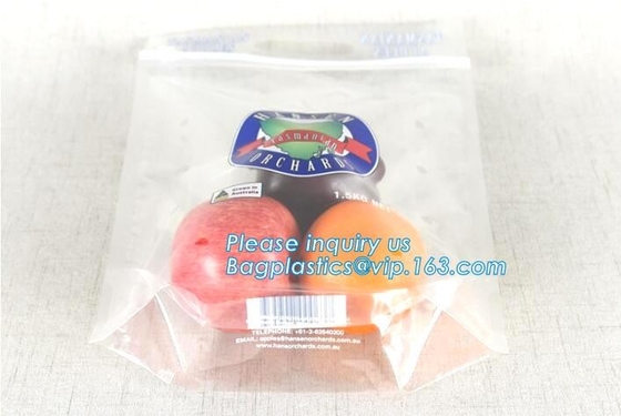 Vented Grape Pouch Bags, Vented Perforated Pepper Zipper Bags, Vented Apple Slider Bags, Air Hole Oranges Bags