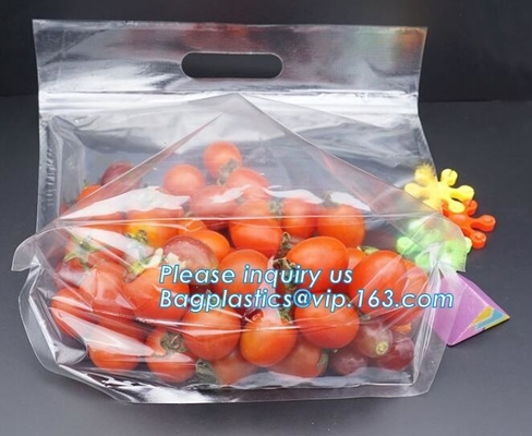 Vented Grape Pouch Bags, Vented Perforated Pepper Zipper Bags, Vented Apple Slider Bags, Air Hole Oranges Bags