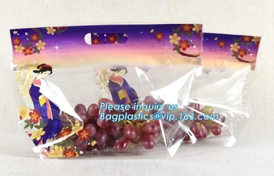 Vented Grape Pouch Bags, Vented Perforated Pepper Zipper Bags, Vented Apple Slider Bags, Air Hole Oranges Bags