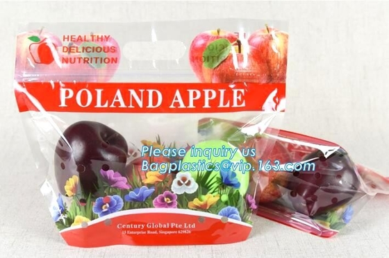 Vented Grape Pouch Bags, Vented Perforated Pepper Zipper Bags, Vented Apple Slider Bags, Air Hole Oranges Bags