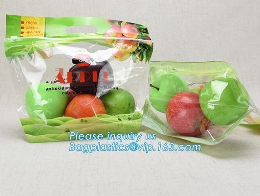 Vented Grape Pouch Bags, Vented Perforated Pepper Zipper Bags, Vented Apple Slider Bags, Air Hole Oranges Bags