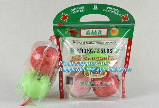 Vented Grape Pouch Bags, Vented Perforated Pepper Zipper Bags, Vented Apple Slider Bags, Air Hole Oranges Bags